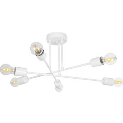 GLOBOSTAR(R) SPIDI 203-0113 Μοντέρνο Φωτιστικό Οροφής με Ντουί 6 x E27 AC 220-240V IP20 - Λευκό - Μ61 x Π61 x Υ25cm