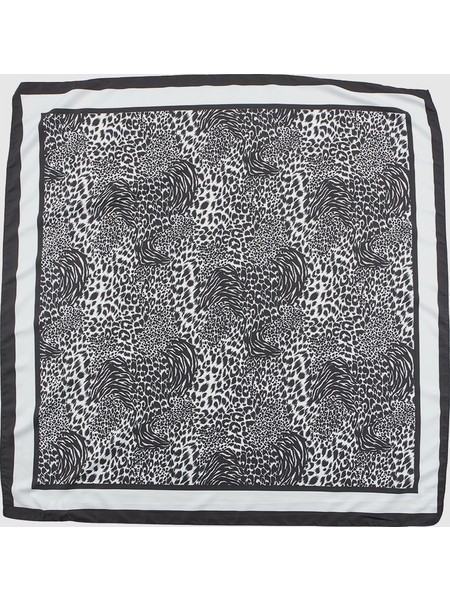 VERDE 03-2598 ΓΥΝΑΙΚΕΙΑ ΕΣΑΡΠΑ ANIMAL PRINT ΜΑΥΡΟ
