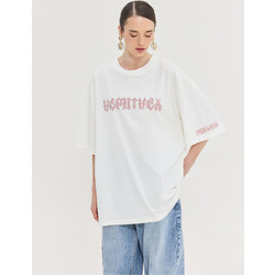 Hemithea Cheetah Oversized T-Shirt Metal Vibes Off White