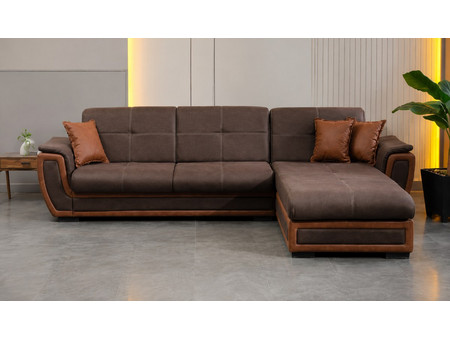 Γωνιακός καναπές-κρεβάτι, Alya Plus, Π 326xΥ 89xΒ 187/88 εκ. All4home