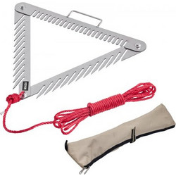 VEVOR 24 ιντσών Aquatic Weed Rake, 3-Sided Lake Weed Rake με λαβή, φορητό και πτυσσόμενο ξυραφάκι νερού λιμνών, από ανοξείδωτο ατσάλι Πετούμενο Floating Pond Weeds Cutter με σχοινί 30 ft, για Lakes Po