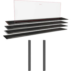 Neff I98WMM1Y7 Glass Draft Απορροφητήρας Πάγκου 91.8cm Γκρι Μαύρος