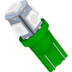VenCore 3216-10024 - T10 W5W - Λάμπα LED για Βάση T10 W5W 5 SMD 5050 1.50W 80 Lumen 12 Volt Πράσινο