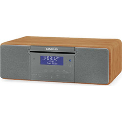 Sangean DDR-47 Ηχοσύστημα Hi-Fi 2.0 14W με CD / Digital Media Player και Bluetooth Brown Grey