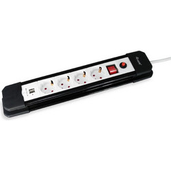 Πολύπριζο με USB Equip 4-fach Schuko 1,5m 2xUSB, switch +