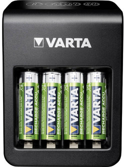 Varta LCD Plug Charger + 4xAA 2100mAh Black