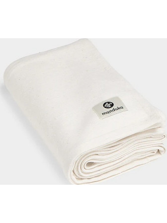 Βαμβακερή Κουβέρτα Manduka Essential cotton blanket - natural Διαστάσεις: 208cm x 173cm 1,4kg