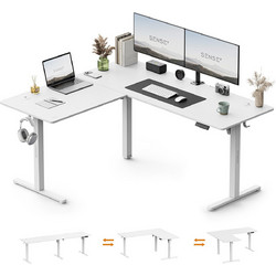 SENSE7 Nojo Light Corner Γωνιακό Γραφείο Λευκό 160x140cm