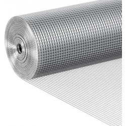 Ύφασμα VEVOR Hardware 6,35 mm 915 mm x 15,24 m 23 Περιφράκτης από σύρμα κοτόπουλου, γαλβανισμένο εν θερμώ μετά από συγκόλληση Μεταλλικό συρμάτινο ρολό, συγκολλημένο ρολό περίφραξης φυτών κήπου που υπο