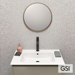 GSI Pura Ένθετος Νιπτήρας Μπάνιου Πορσελάνης 86x45cm Λευκός 8885-300