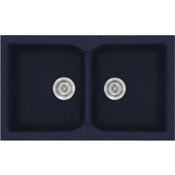 Sanitec Classic 340 Υποκαθήμενος Νεροχύτης Γρανίτη Ματ Granite Blue 78x50cm