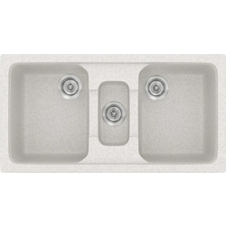 Sanitec Classic 325 Επικαθήμενος Νεροχύτης Γρανίτη Ματ Metallic Ice 97x51cm