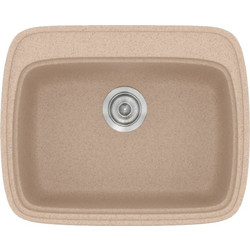 Sanitec Classic 313 Επικαθήμενος Νεροχύτης Γρανίτη Ματ Granite Sand 58x50cm