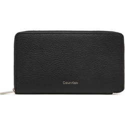 CALVIN KLEIN M 050-0044450 RAISED CK LONG ZIP AROUND WALLET - LV04D1107G-UB1 BLACK