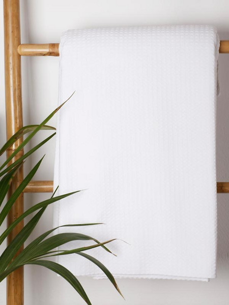Sunshine Κουβέρτα πικέ cotton White King Size (240x260) - Κουβέρτα πικέ σε άσπρο χρώμα, ανθεκτική