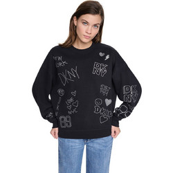 Μπλούζα Μακρυμάνικη Dkny LOGO DJ6T1840-BLK Γυναικείο