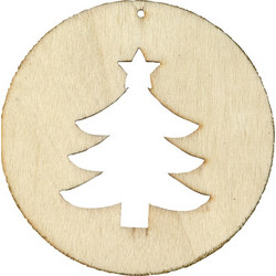 LianosXmas Ξύλινο Κρεμαστό Χριστουγεννιάτικο Στολίδι 8 x 8(Η)cm PROMO-165842