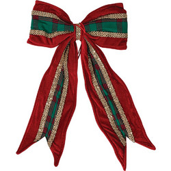LianosXmas Κόκκινος Χριστουγεννιάτικος Φιόγκος 26 x 3 x 45cm 23784