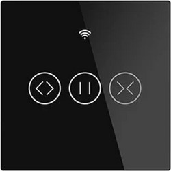 WIFI ΔΙΑΚΟΠΤΗΣ ΚΟΥΡΤΙΝΑΣ 1g ΜΑΥΡΟ N+L 86*86mm / WIFICS1B