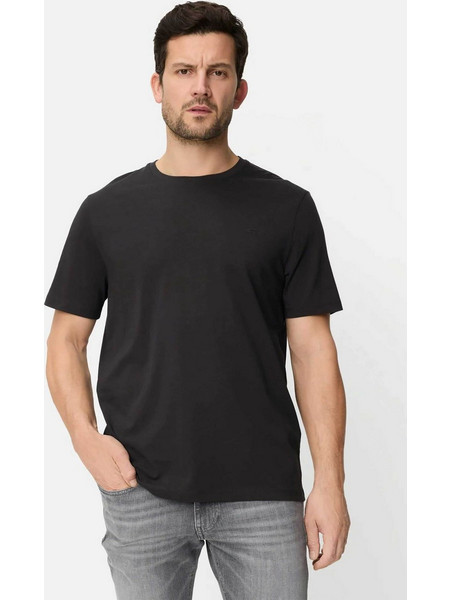 Camel Active ανδρικό T-shirt με monogram Regular Fit - C262NOS-409700-9T87 Μαύρο