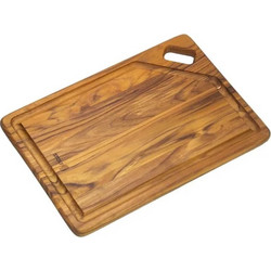 Επιφάνεια κοπής από ξύλο teak με αυλάκι 36 x 25 x 1.9 εκατ. Elegance Culinary Stolf