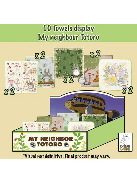 My Neighbor Totoro - Μίνι Πετσετάκια Μεγέθους 25 x 25cm Display (Σετ 10 Τεμάχια)
