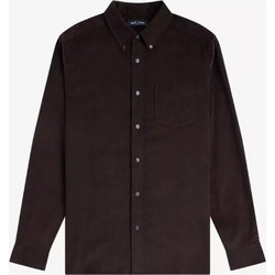 Fred Perry Ανδρικό Πουκάμισο Κοτλέ Σκούρο Καφέ M3462-33C