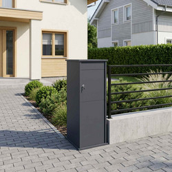 vidaXL γραμματοκιβώτιο Ανθρακί 40 x 40 x 100 cm Ατσάλι