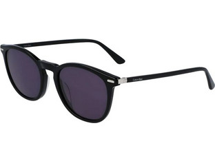 Calvin Klein CK22533S 001 Ανδρικά Γυαλιά Ηλίου Στρογγυλά Κοκάλινα Μαύρα με Μαύρο Polarized Φακό
