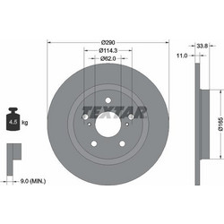 Textar 92195203 - TEXTAR ΔΙΣΚΟΠΛΑΚΕΣ TOYOTA