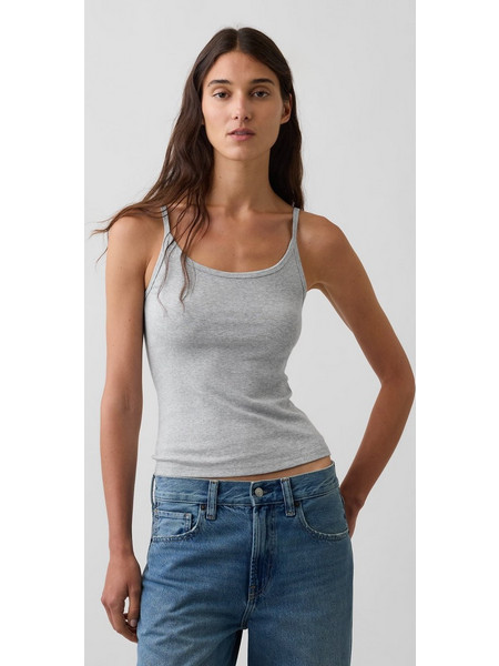 Γυναικεία Αμάνικη Μπλούζα Cropped Light heather grey
