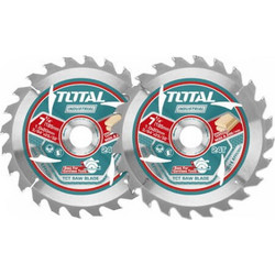 TOTAL TAC2331853 Δισκος / Διαμαντοδισκος Ξυλου 185mm x 20mm 24Τ Σετ 2τμχ Συμβατο Με TS11418526/TS1161856/TSLI1851