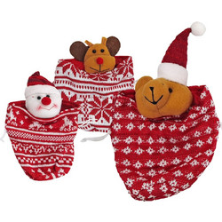 Τσαντάκι Πουγκί Μάλλινο Xmas 20x14cm Xmasfest 1133693