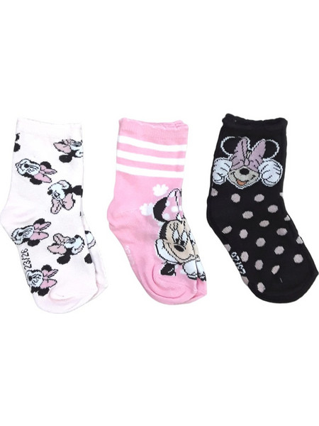 Παιδικές Kάλτσες 3 Ζευγάρια Minnie Black Poua 7120299