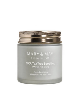 Mary & May Cica TeaTree Soothing Wash Off Pack Κρεμώδης Μάσκα Προσώπου με Άργιλο 125gr