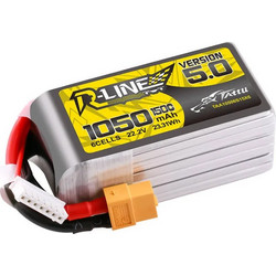 Tattu R-Line 5.0 1050mAh 22.2V 6S 150C XT60 Plug Battery