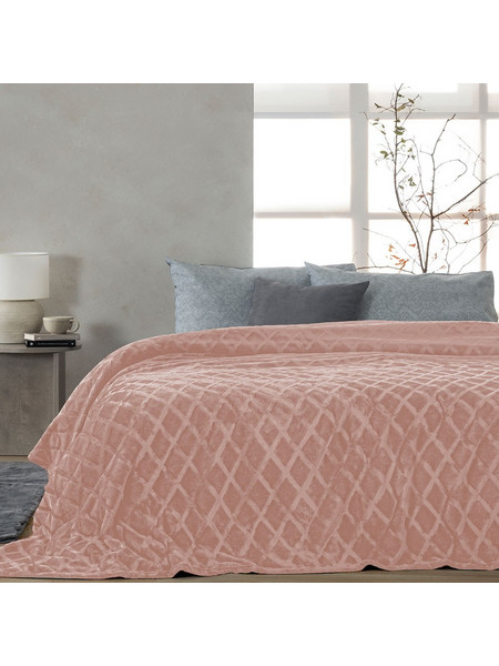 Κουβέρτα Nadine/5 Pink Palamaiki Μονό 160x220cm Πολυέστερ