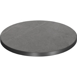 ΕΠΙΦΑΝΕΙΑ ΤΡΑΠΕΖΙΟΥ SINTERED STONE HM6652.05 ΜΕ ΠΛΑΙΣΙΟ ALU ΓΚΡΙ Φ60εκ