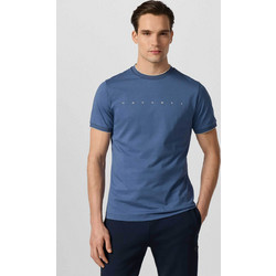 Hackett ανδρικό T-shirt με λογότυπο Classic Fit - HM5000125 Μπλε