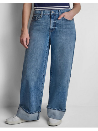 DKNY Γυναικείο Τζιν Παντελόνι Wide DenimBlue DJ6M4254-00J4