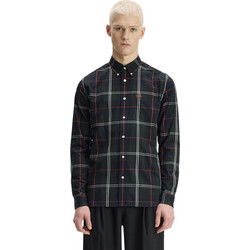 Fred Perry Poplin Tartan Ανδρικό Πουκάμισο Καρό Πράσινο M3456-Q20