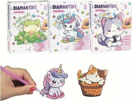 Nice Group Diamantiny Σετ Διακόσμησης Αυτοκόλλητων Kawaii με Ψηφίδες 3 Σχέδια