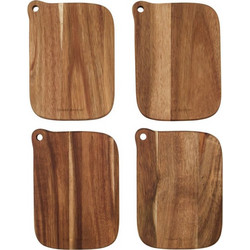 House Doctor - Eya Cutting Board - 13x18 cm - Set of 4 - Home and Kitchen