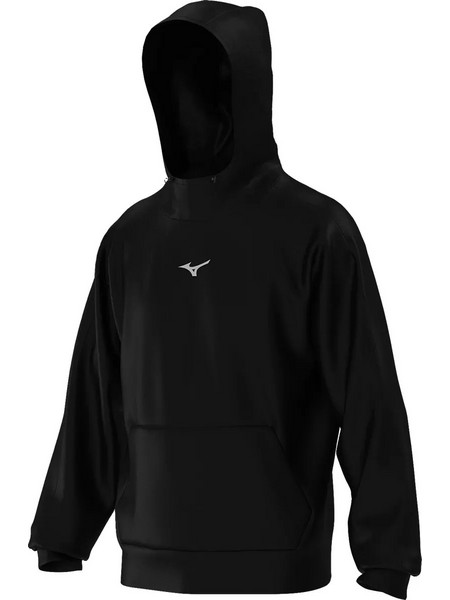 Mizuno Sweat A Capuche Athletic Ανδρικό Φούτερ με Κουκούλα Μαύρο K2GCD504-09
