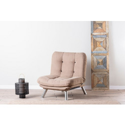1-Seat Sofa Misa Solo Mink Fabric: 100% Soft Fabric 88x105x90 cm
