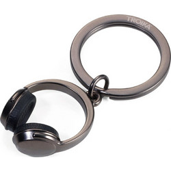 Troika Μπρελόκ Πορτοφόλι Headphone Μεταλλικό Μαύρο KR17-07/GM