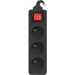 Lanberg PS1-03E-0300-BK power extension 3 m 3 AC outlet(s) Indoor/outdoor Black