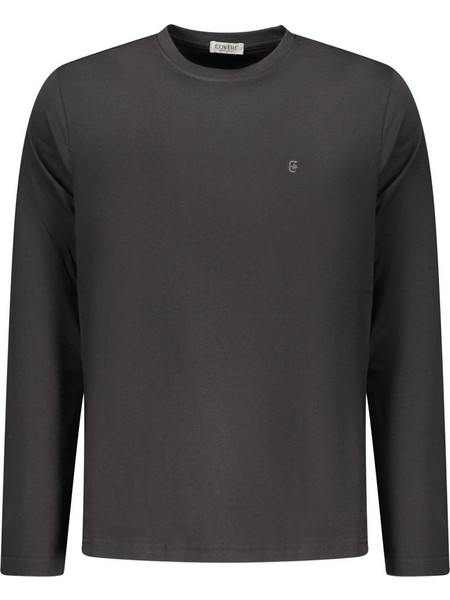 Coveri Moving Mens Long-sleeved T-shirt Black TJ2120_NENERO