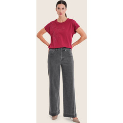 Gerry Weber Γυναικείο Τζιν Παντελόνι Wide Leg Γκρι N77003690038