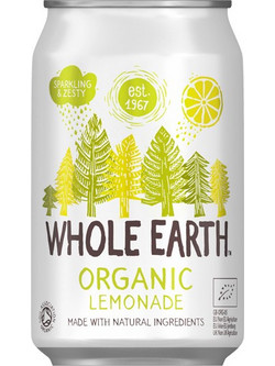 Βιολογικό Ανθρακούχο Ποτό με Λεμόνι Whole Earth 330ml